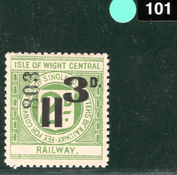 GB ISLE OF WIGHT CENTRAL RAILWAY Letter Stamp 3d IoWCR Mint MNH LIME101 - Image 4