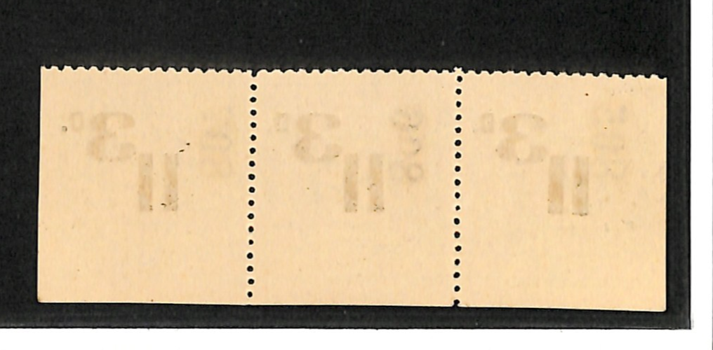 GB ISLE OF WIGHT CENTRAL RAILWAY Letter Stamp 3d SURCHARGE Strip{3} IOW MNH VB1 - Image 7