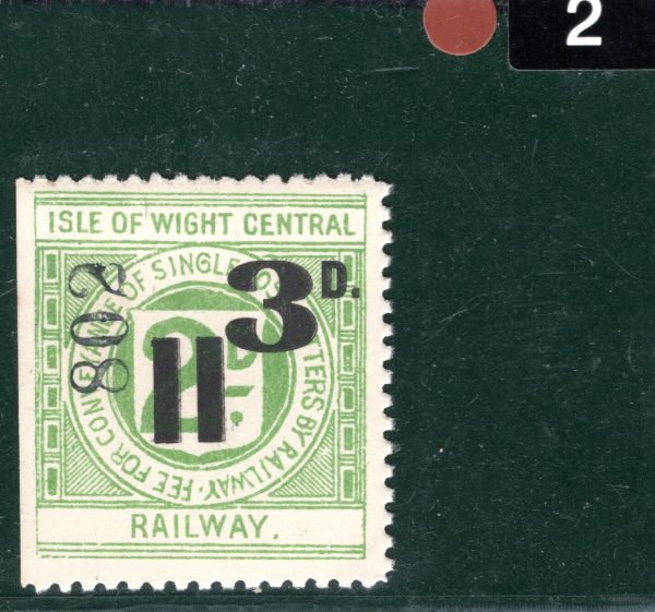 GB ISLE OF WIGHT CENTRAL RAILWAY Letter Stamp 3d Surcharge IOWCR Mint MNH BROWN2 - Image 4