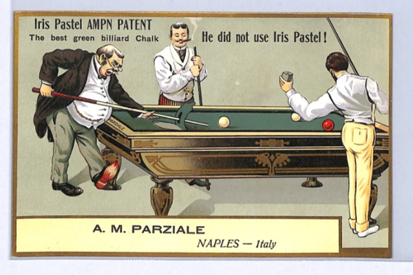 GB (ITALY) ADVERT Postcard  *SNOOKER* Billiards Chalk PARZIALE Naples SPORT WP4 - Image 3