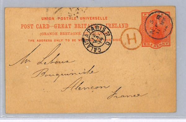 GB Illustrated Advert Card ALPHABET TABLETS 1894 London France Paris XG149 - Image 4