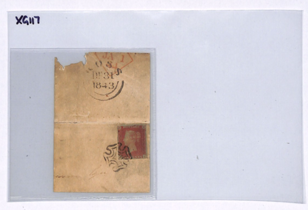 GB Ireland IRISH MALTESE CROSS *Ross* MX 1843 Penny Red 1d Piece {samwells}XG117 - Image 9