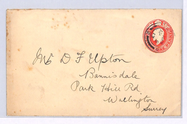 GB KEVII Cover *OLYMPIC GAMES 1912* STOCKHOLM Advert Label Wallington 1913 XG185 - Image 4