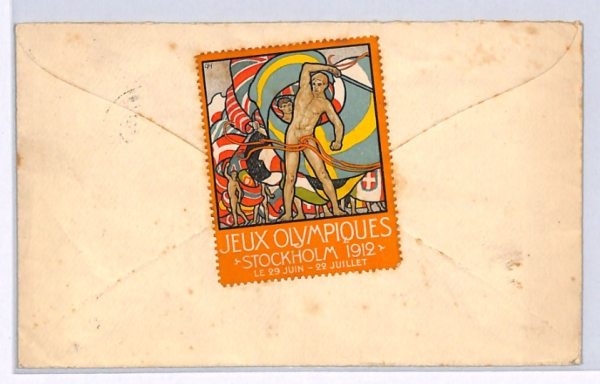 GB KEVII Cover *OLYMPIC GAMES 1912* STOCKHOLM Advert Label Wallington 1913 XG185 - Image 5