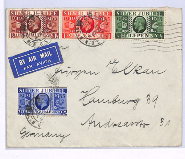 GB KGV 1935 FDC Royalty *SILVER JUBILEE* Set First Day Cover London CDS XF203 - Image 3