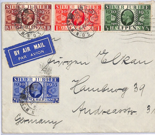 GB KGV 1935 FDC Royalty *SILVER JUBILEE* Set First Day Cover London CDS XF203 - Image 5