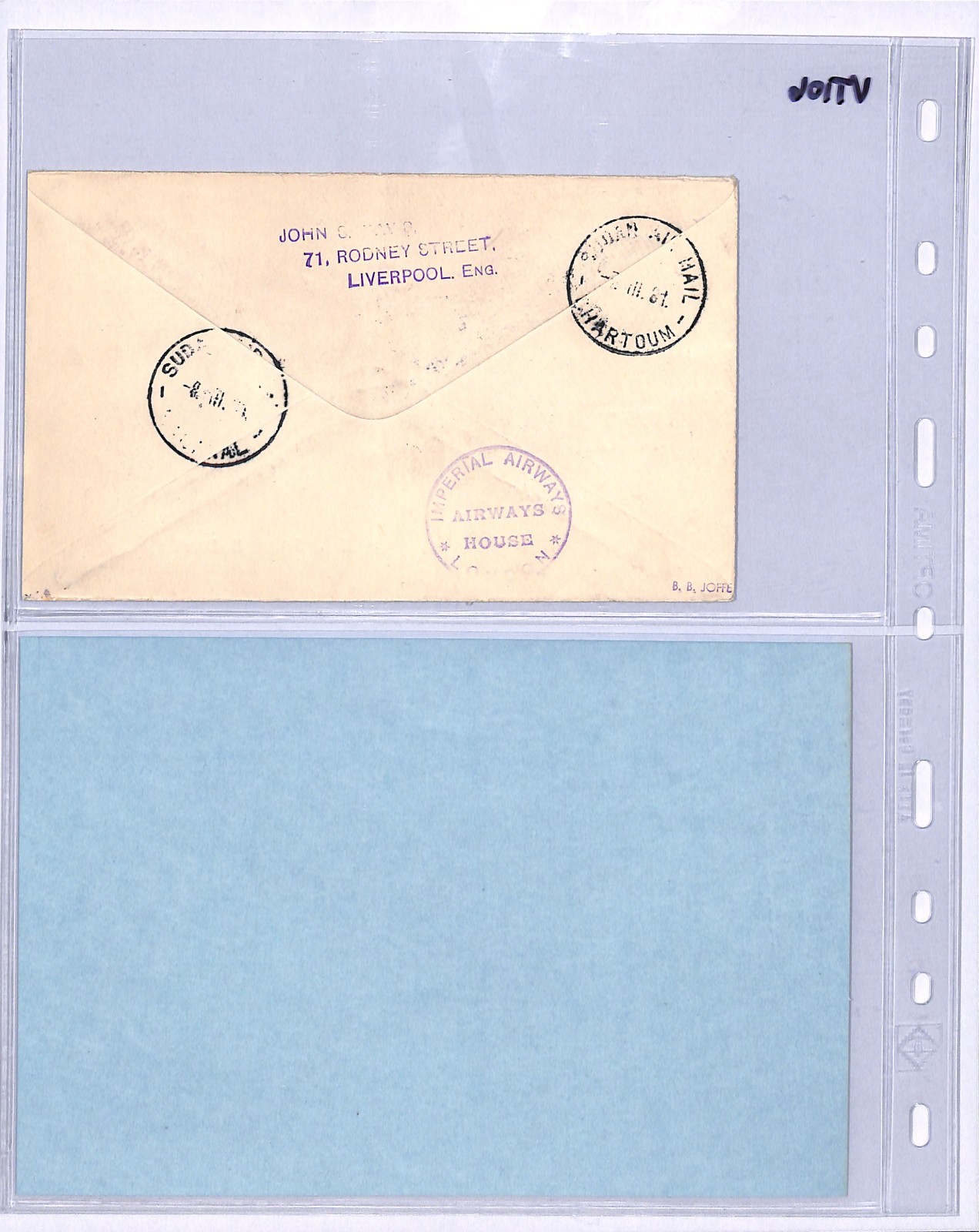 GB KGV 2d CONTROL Air 1931 IMPERIAL Map Cover FIRST FLIGHT SUDAN Malakal VT106 - Image 6