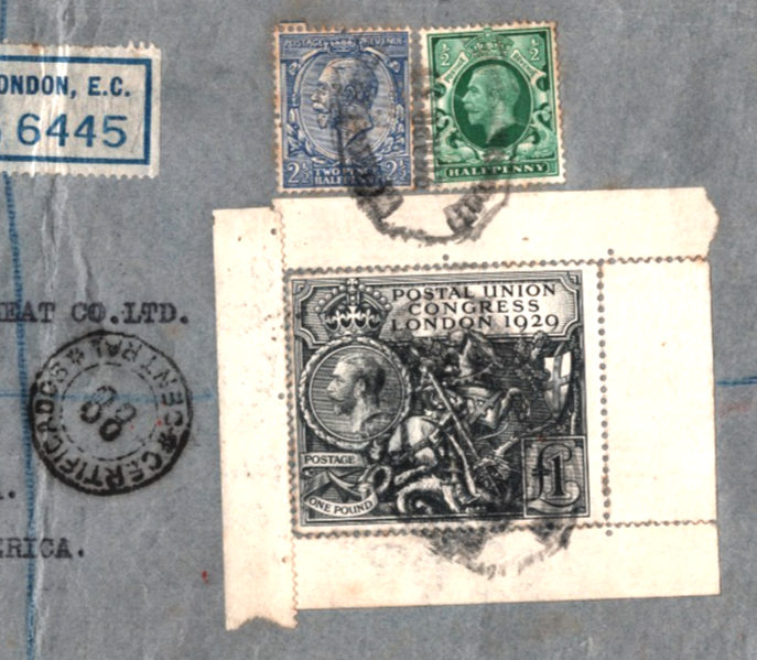 GB KGV Cover £1 *PUC* HIGH VALUE (1929) Commercial Air Mail 1935 Argentina WT200