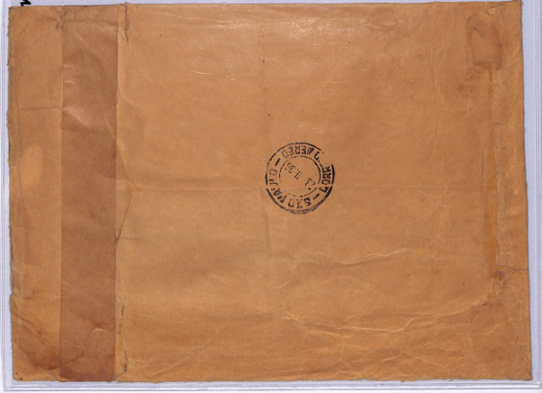 GB KGV Cover 10s SEAHORSE High Values{2} Air Mail 1936 BRAZIL via Germany WT8 - Image 4