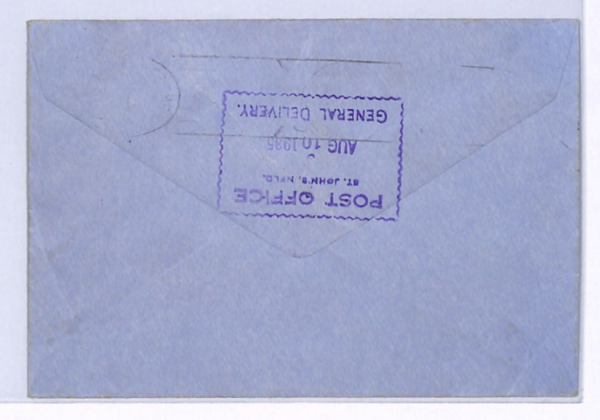 GB KGV Cover SILVER JUBILEE *Control/Cylinder Strip*USED SHIP/NEWFOUNDLAND XF201 - Image 4