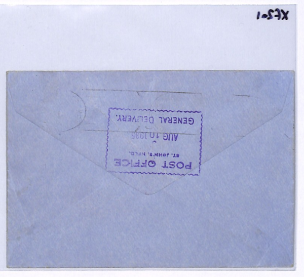 GB KGV Cover SILVER JUBILEE *Control/Cylinder Strip*USED SHIP/NEWFOUNDLAND XF201 - Image 8