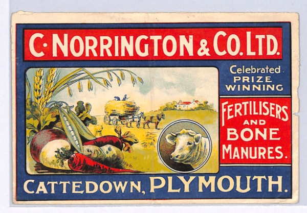 GB KGV FULL COLOUR ADVERT Cover Plymouth FERTILISER Plymouth Devon FARMING XG182 - Image 3