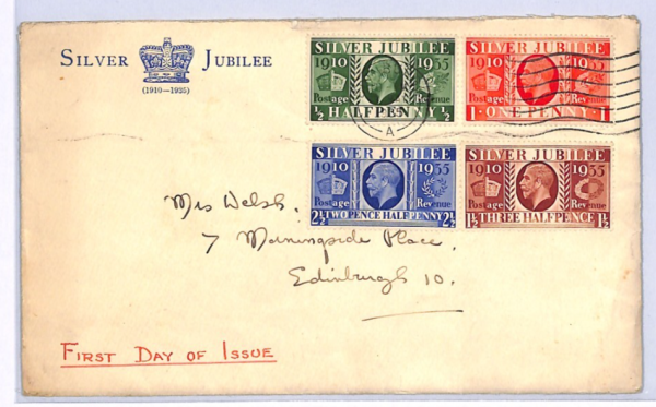 GB KGV *ILLUSTRATED* FDC 1935 SILVER JUBILEE First Day Cover Edinburgh XF199 - Image 3