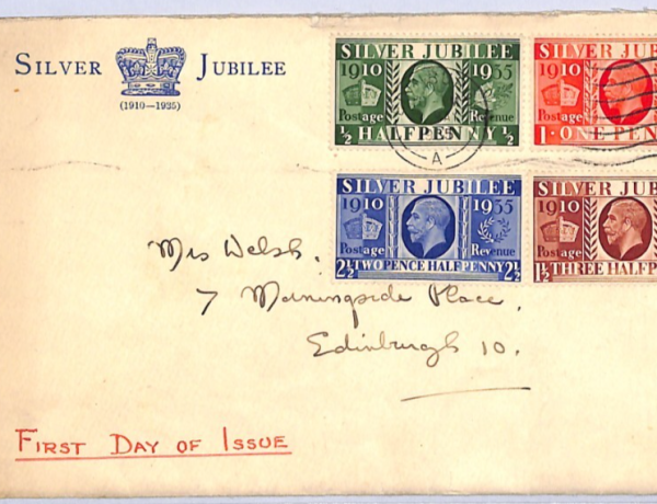 GB KGV *ILLUSTRATED* FDC 1935 SILVER JUBILEE First Day Cover Edinburgh XF199