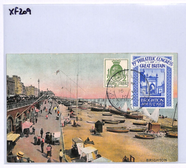 GB KGV Postcard PHILATELIC CONGRESS Brighton 1929 *PUC* VIEW-SIDE Franking XF209 - Image 5
