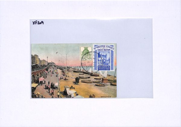 GB KGV Postcard PHILATELIC CONGRESS Brighton 1929 *PUC* VIEW-SIDE Franking XF209 - Image 6