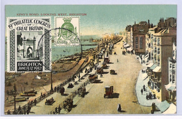 GB KGV Postcard PHILATELIC CONGRESS Brighton 1929 *PUC* VIEW-SIDE Franking XF210 - Image 5