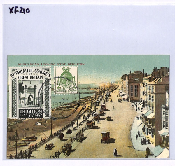 GB KGV Postcard PHILATELIC CONGRESS Brighton 1929 *PUC* VIEW-SIDE Franking XF210 - Image 7