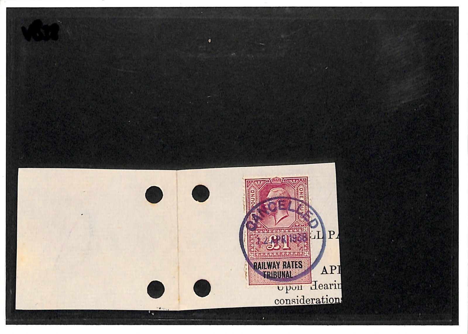 GB KGV REVENUE Stamp £1 *RAILWAY RATES TRIBUNAL* Superb Used 1938 CDS VB38 - Image 5