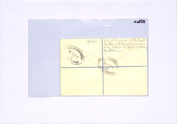 GB KGV Storm *INTERRUPTED AIR MAIL* Cover 1935 SILVER JUBILEE/PUC Glasgow XF204 - Image 12