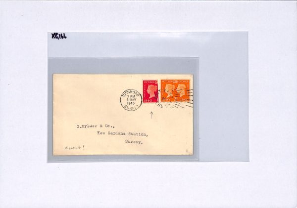 GB KGVI *BISECT* 1940 FDC Surrey Richmond RARE First Day Cover! {samwells}XG166 - Image 6