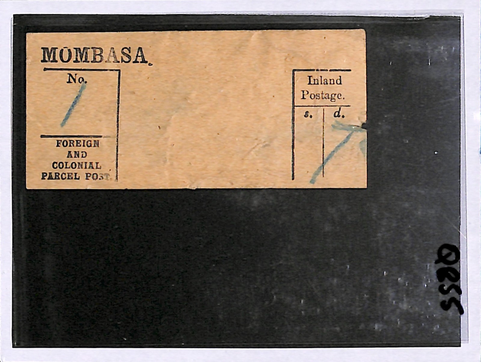 GB Kenya Mail FOREIGN & COLONIAL PARCEL POST LABEL *MOMBASA* {samwells}QB55 - Image 4
