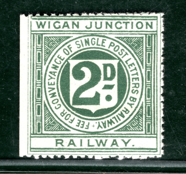 GB Lancs WIGAN JUNCTION RAILWAY QV Letter Stamp 2d Dark Green (1900) Mint LIME80 - Image 8