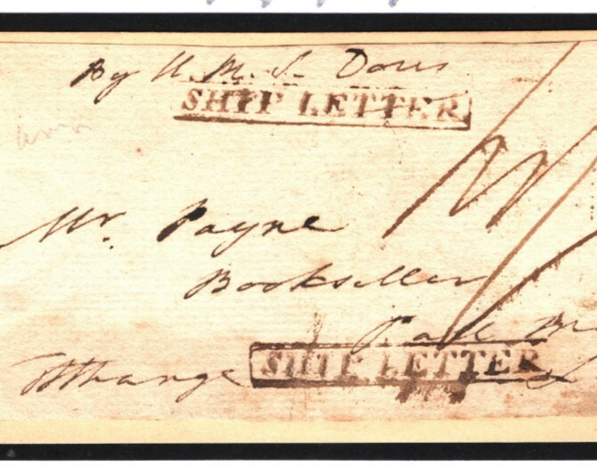 GB MILITARY Free Front *SHIP LETTER* Colonel Alexander Strange {samwells}M160b