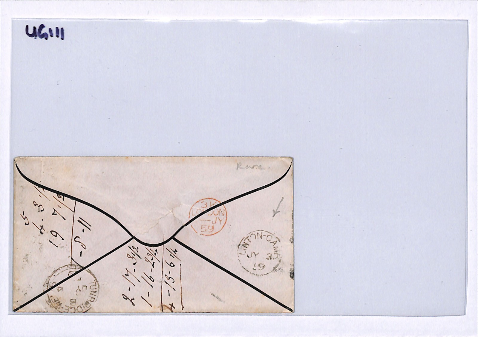 GB MILITARY Yorks QV Cover RARE *LINTON CAMP* CDS 1859 Penny Red {samwells}UG111 - Image 11