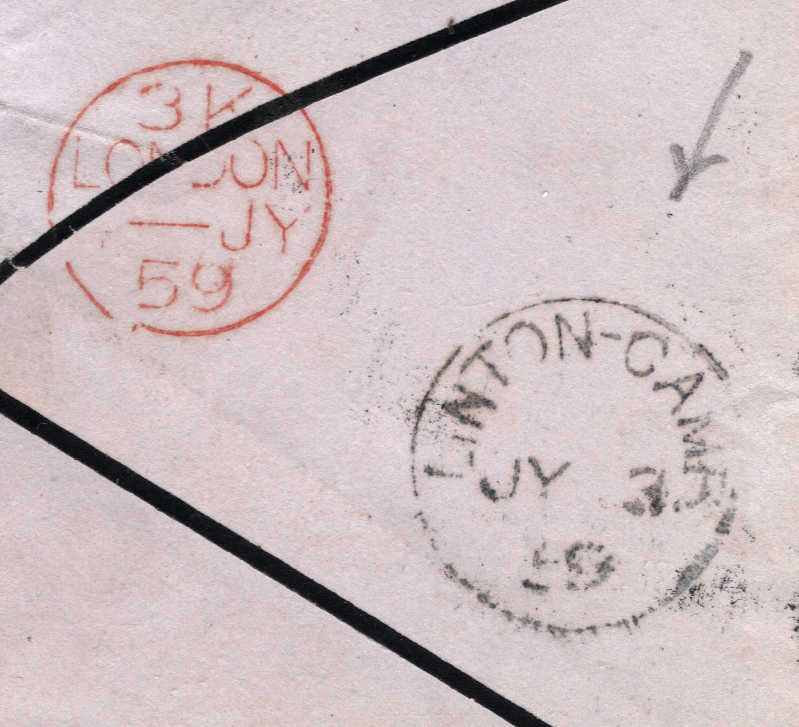 GB MILITARY Yorks QV Cover RARE *LINTON CAMP* CDS 1859 Penny Red {samwells}UG111 - Image 6