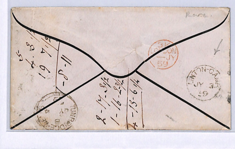 GB MILITARY Yorks QV Cover RARE *LINTON CAMP* CDS 1859 Penny Red {samwells}UG111 - Image 7
