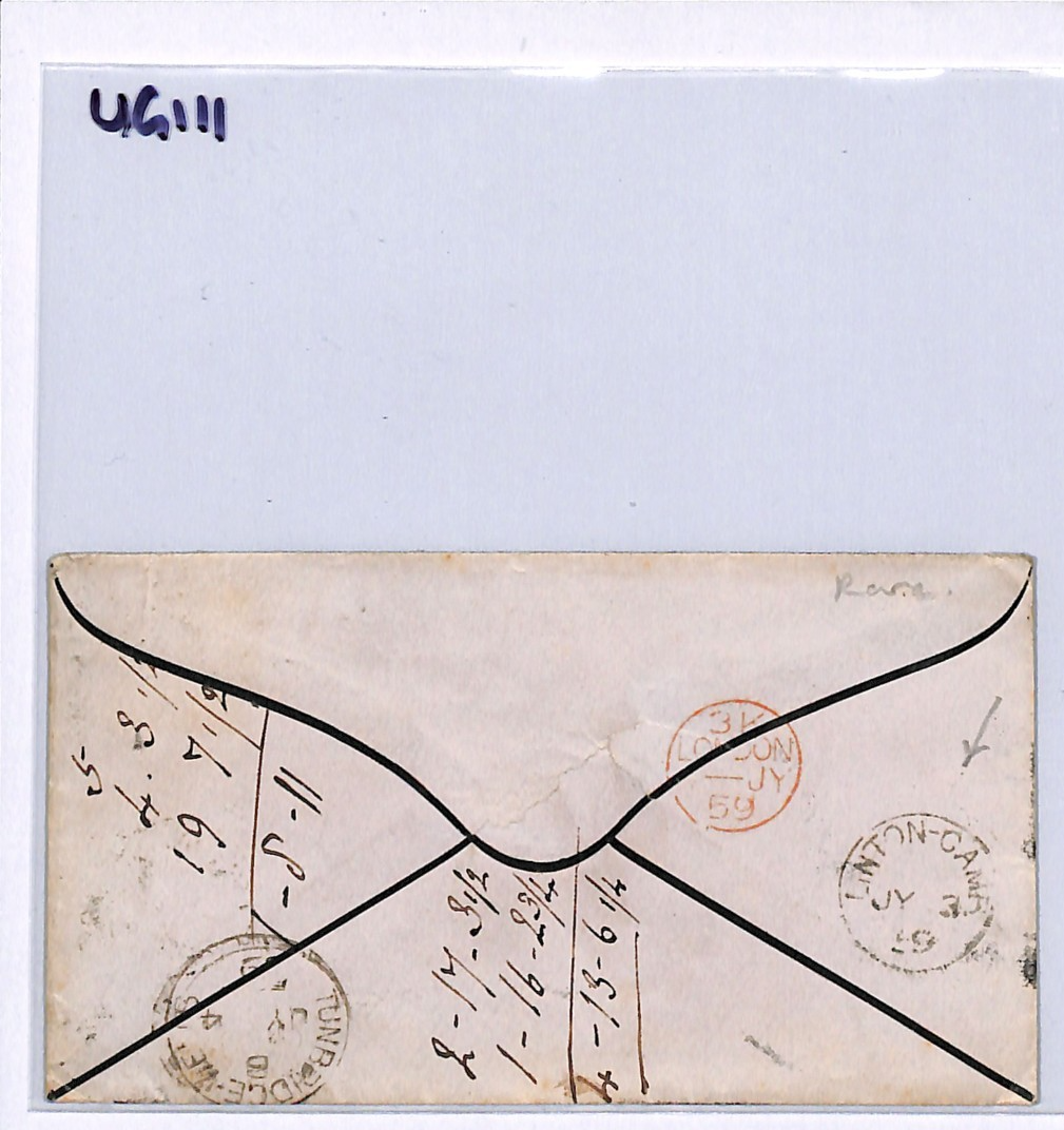 GB MILITARY Yorks QV Cover RARE *LINTON CAMP* CDS 1859 Penny Red {samwells}UG111 - Image 9