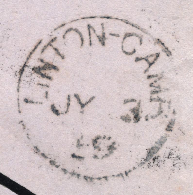 GB MILITARY Yorks QV Cover RARE *LINTON CAMP* CDS 1859 Penny Red {samwells}UG111