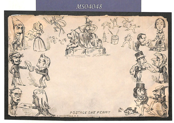 GB MULREADY CARICATURE 1840 Cover Front *POSTAGE ONE PENNY* Contrary Regs MS4048 - Image 3
