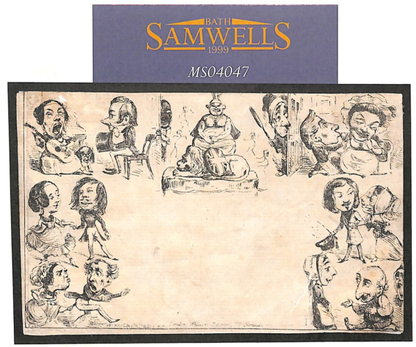 GB MULREADY CARICATURE QV Original 1840s *COURTING* Cover Front Only MS4047