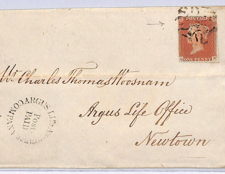 GB NUMBER *10* MALTESE CROSS Cover 1d (QB) ARGUS POST PAID Private Cachet XB20 - Image 12