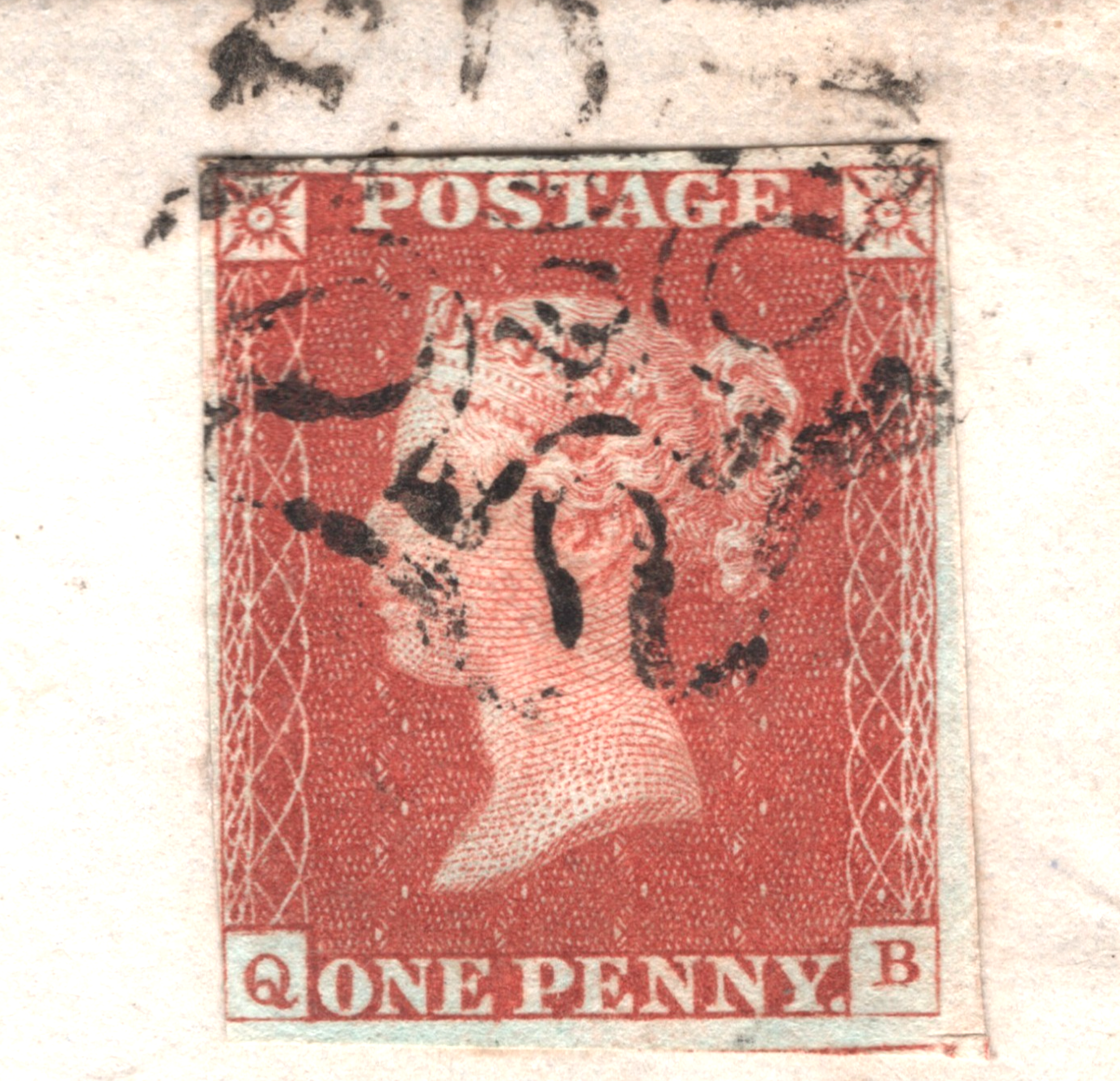 GB NUMBER *10* MALTESE CROSS Cover 1d (QB) ARGUS POST PAID Private Cachet XB20