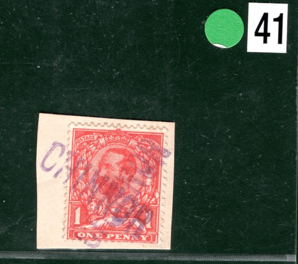 GB Oxon KGV 1d Downey *CHINNOR* RAILWAY STATION Cancel Used Piece GR2WHITE41 - Image 5