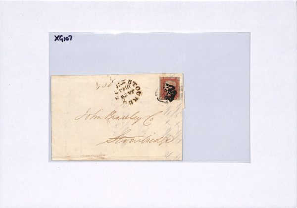 GB PENNY RED Cover *Stourbridge* MX Maltese Cross 1d (DK) Evesham Error XG107 - Image 7