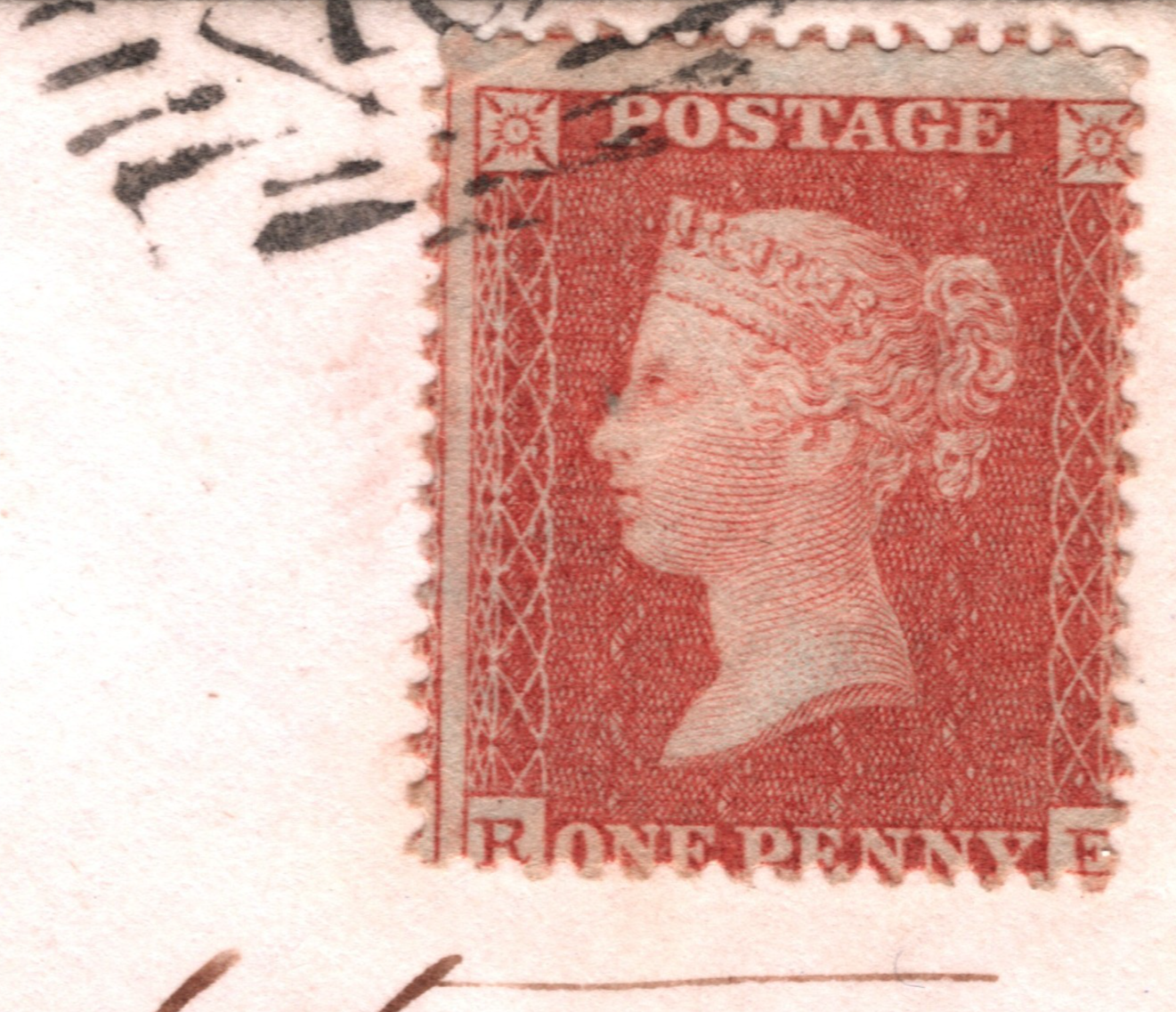 GB PENNY RED SG.22 Cover 1855 1d (RE) *EXCEPTIONAL CLEAR PROFILE* Cat £180 XB227