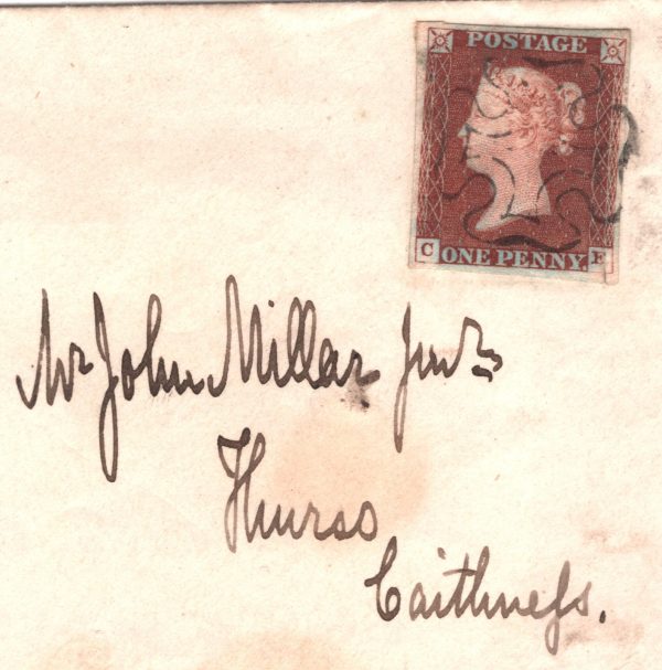 GB PENNY RED Super SHADE Cover 1843 Edinburgh Scots MX Maltese Cross XG110 - Image 3