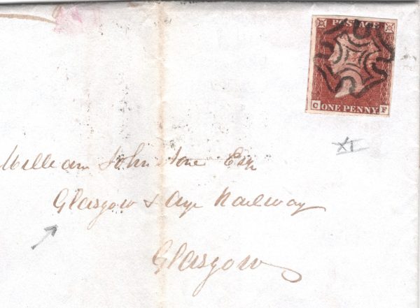 GB PENNY RED ex BLACK *Plate 11* (CF) Cover 1841 Edinburgh MX SG7 Cat £350 XG104 - Image 6