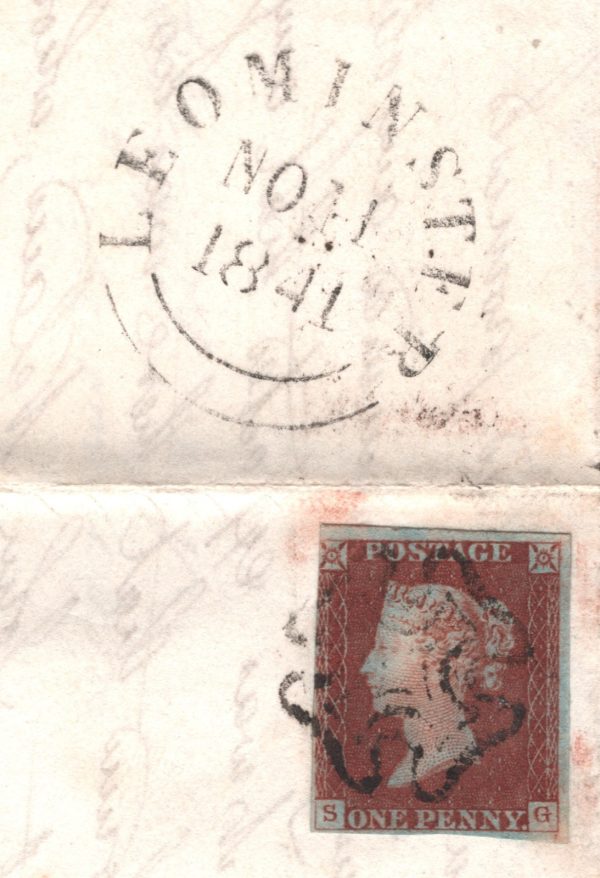 GB PENNY RED ex BLACK *Plate 2* (SG) 1d Leominster MX EL SG.7 Cat £550 XG127 - Image 3