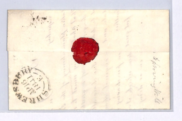 GB PENNY RED ex BLACK *Plate 8* (RE) Cover 1841 Shrewsbury MX SG7 Cat £500 XG118 - Image 4