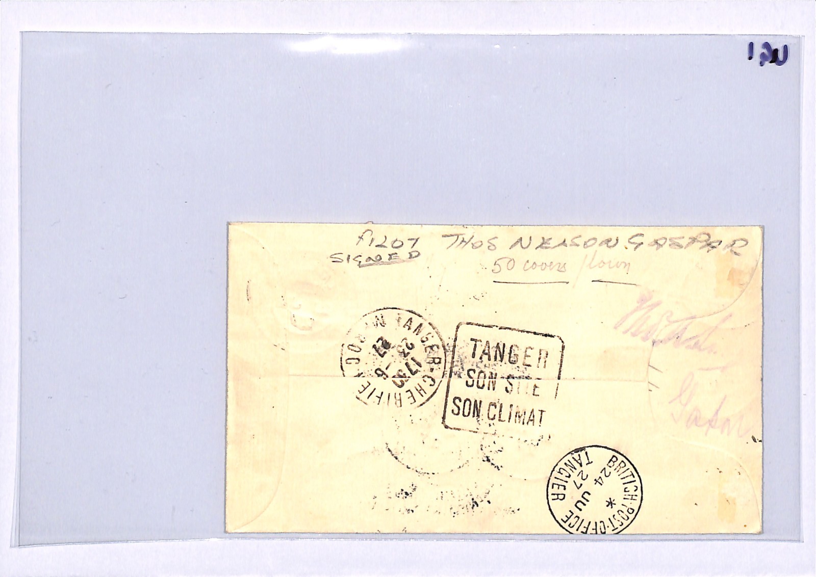 GB PHILATELIC CONGRESS 1927 Birmingham Cover Air *SPECIAL FLIGHT* TANGIER UG1 - Image 7