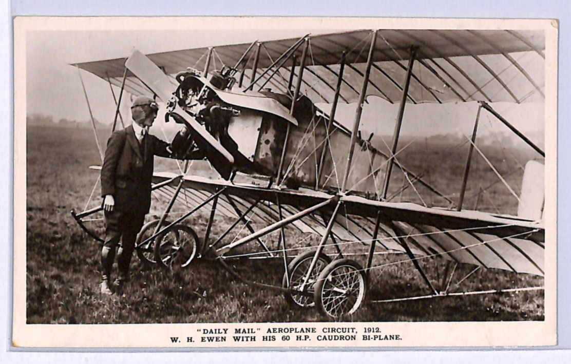 GB PIONEER AVIATION Postcard 1913 DAILY MAIL CIRCUIT *W.H.EWEN* Taunton WB416 - Image 3