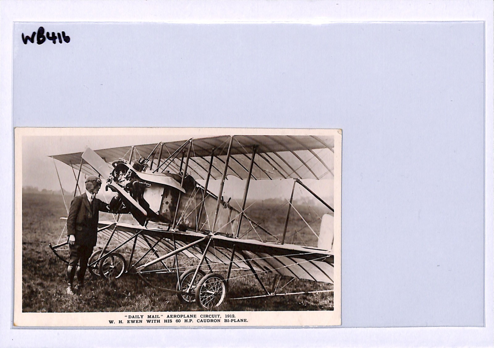 GB PIONEER AVIATION Postcard 1913 DAILY MAIL CIRCUIT *W.H.EWEN* Taunton WB416 - Image 5