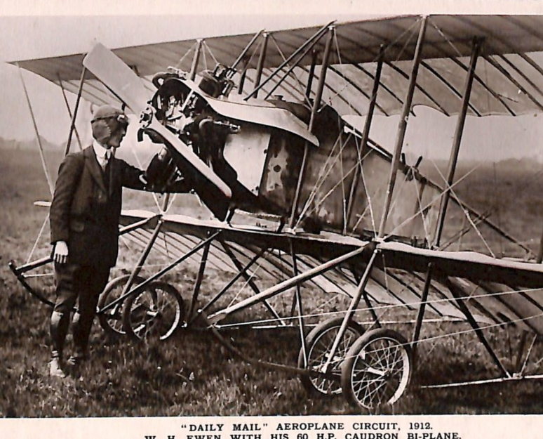GB PIONEER AVIATION Postcard 1913 DAILY MAIL CIRCUIT *W.H.EWEN* Taunton WB416