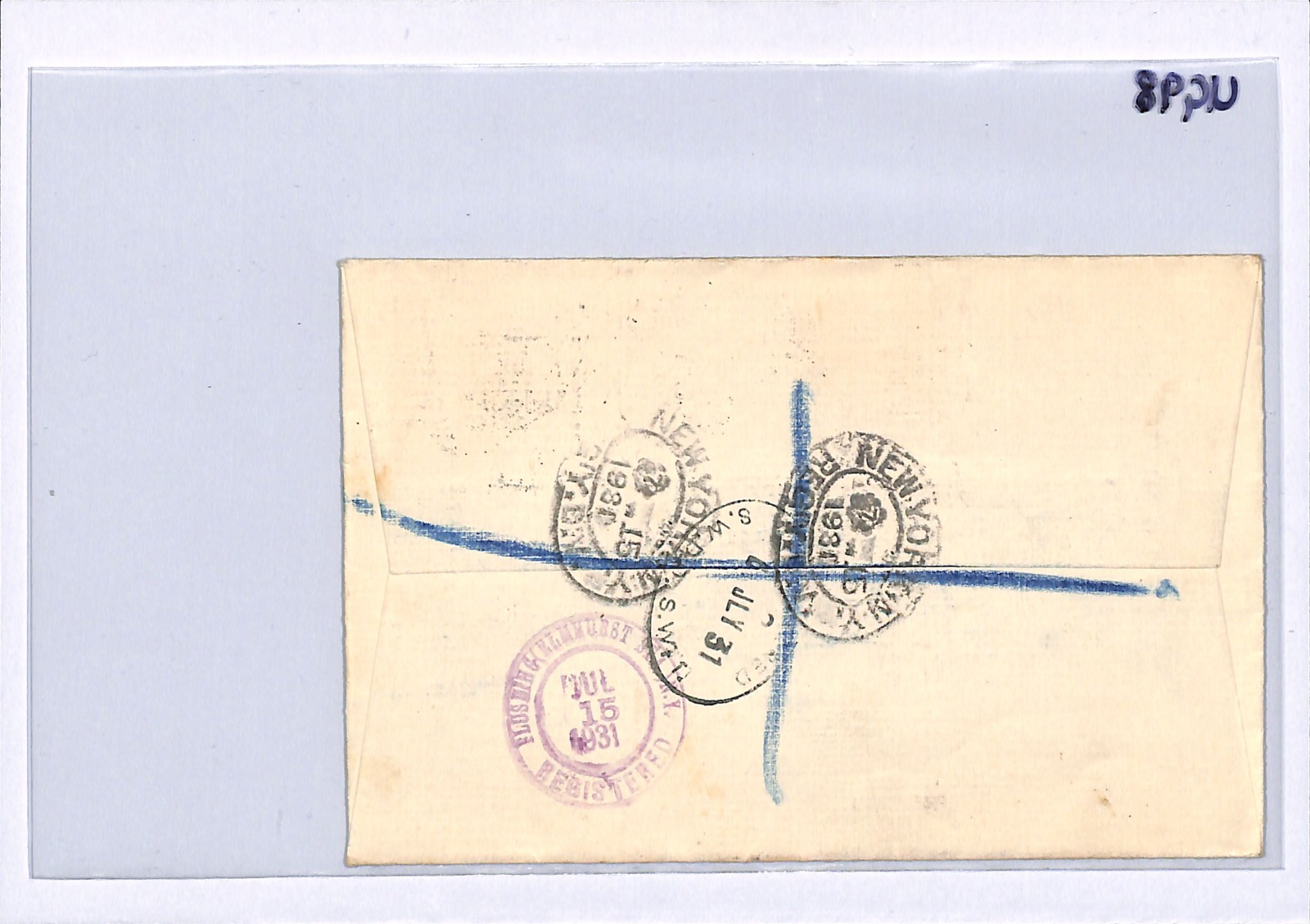 GB Polar USA ARCTIC SUBMARINE EXPEDITION 1931 Cover MIXED FRAKING NY-London UG98 - Image 7