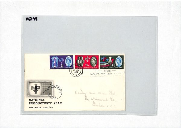 GB QEII 1962 NPY *PHOS* FDC National Productivity Year SLOGAN Illustrated XE198 - Image 11